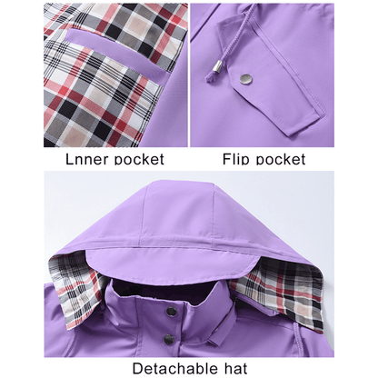 🍂Höstrea 49 %💗🧥Ultimat rutig vattentät jacka för kvinnor🍃