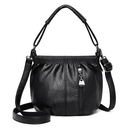 ⏰ Endast nu 50% rabatt!👜✨ Avslappnad veckad väska i mjukt läder ✨ – Praktisk bucket-väska med stil 💼 Lätt, slitstark och perfekt för vardagsbruk! 🌟