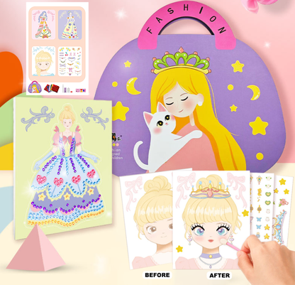 👑 SISTA DAGEN 50% RABATT! ✨ Fantasy 3-i-1 Prinsesspelset - Inkluderar Kronor, Trollspön & Smink för Oförglömlig Rollspelslek 🧚‍♀️✨