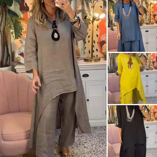 Women's Irregular Top & Pants 2-delat set
