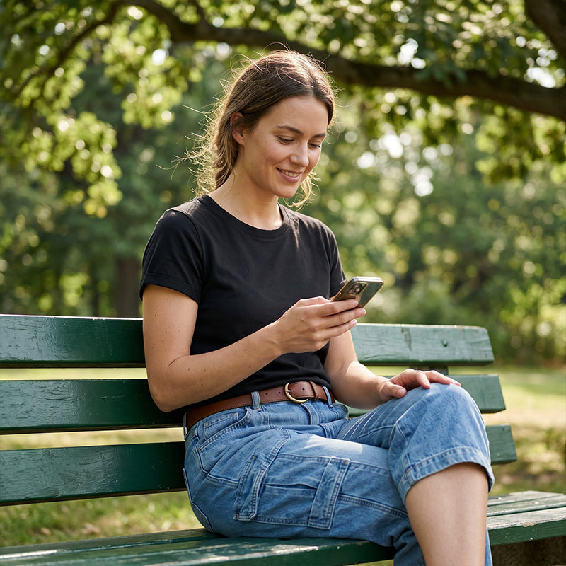 📢Mellanårsrea: 50 % rabatt – endast under en begränsad tid ⏰Korta, stretchiga jeansbyxor för dam i casual-stil