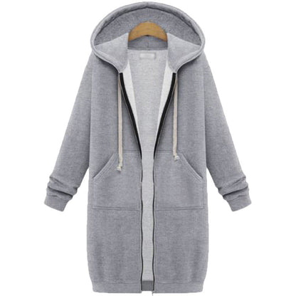 🔥Sista dagen med erbjudandet: 50 % rabatt🔥✨Fleece-tröjor med huva och dragkedja för damer