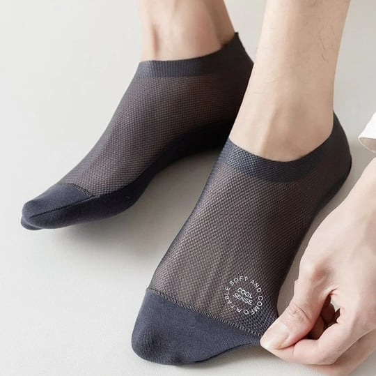 🔥Ultra Thin Liner Socks Non Slip ComBed No Show-strumpor i bomull