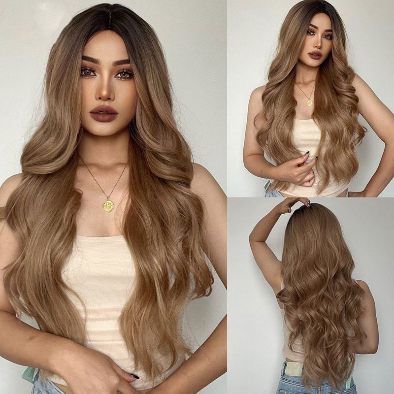 Vacker fluffig lång lockigt hår peruk💘50 % rabatt!💇Vacker, fluffig lång lockig peruk – naturlig, bekväm och justerbar!