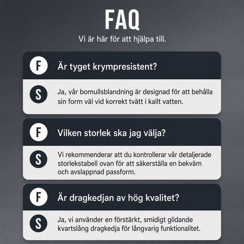Huvtröja i stickat material med kort dragkedja för män
