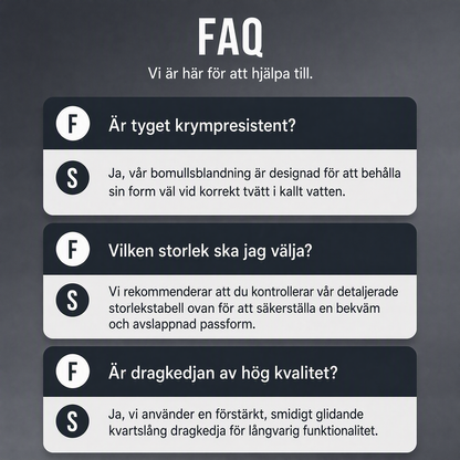 Huvtröja i stickat material med kort dragkedja för män