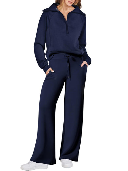 Mjukt och bekvämt 2-delat loungewear-set för kvinnor