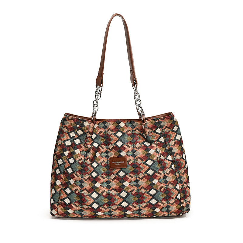 👜 50% RABATT NU! 🐆 Dam Elegant Handväska – Stor Kapacitet, Leopardprint & Mångsidig – Rymlig Tote För Arbete, Pendling & Vardagsliv ✨