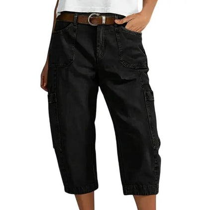 👖 50% RABATT NU! 🌿 Kvinnors Avslappnade Casual Cargokapriser – Rymliga Fickor, Andningsbart Tyg & Avslappnad Passform – Vardagskomfort, Redo För Varmt Väder ✨