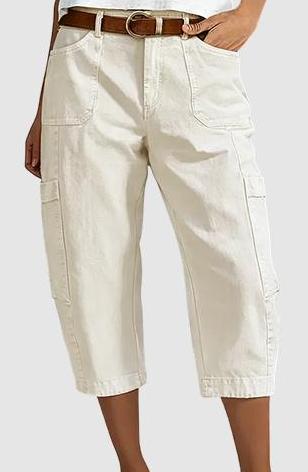 👖 50% RABATT NU! 🌿 Kvinnors Avslappnade Casual Cargokapriser – Rymliga Fickor, Andningsbart Tyg & Avslappnad Passform – Vardagskomfort, Redo För Varmt Väder ✨