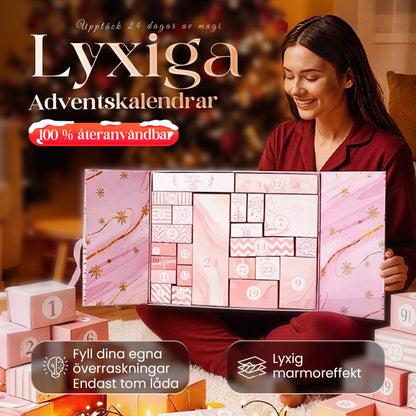 🎁 24 dagar med överraskningar — Rosa marmoradventkalender 2025