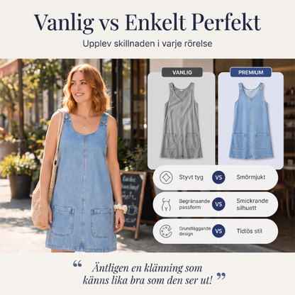 Casual-klänning i denim för damer