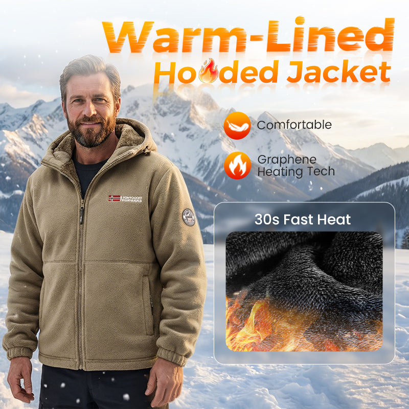 🎁2026 Nyheter 56% RABATT💥2026 Uppgraderad Unisex Hooded Casual Grafen Värmeisolerad Jacka (med innerfickor)