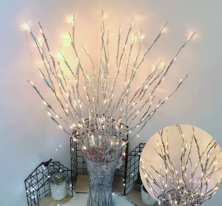 🎄Julkampanj 50 % rabatt🎄LED-ljusgirlander med pilkvistar, batteridrivna kvistljus