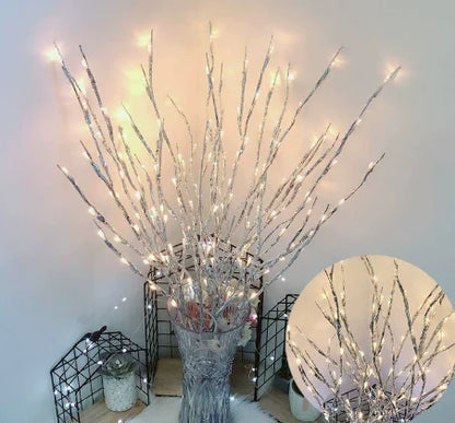 🎄Julkampanj 50 % rabatt🎄LED-ljusgirlander med pilkvistar, batteridrivna kvistljus