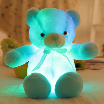 ⏳Begränsad tid 50 % rabatt⏰Nallebjörn, färgglad LED-lampa, mjuka leksaker🌈🧸