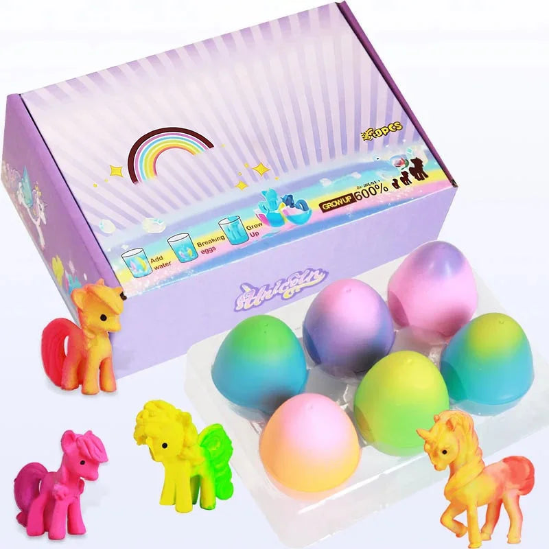 🦄6-pack kläckägg med växande enhörningar