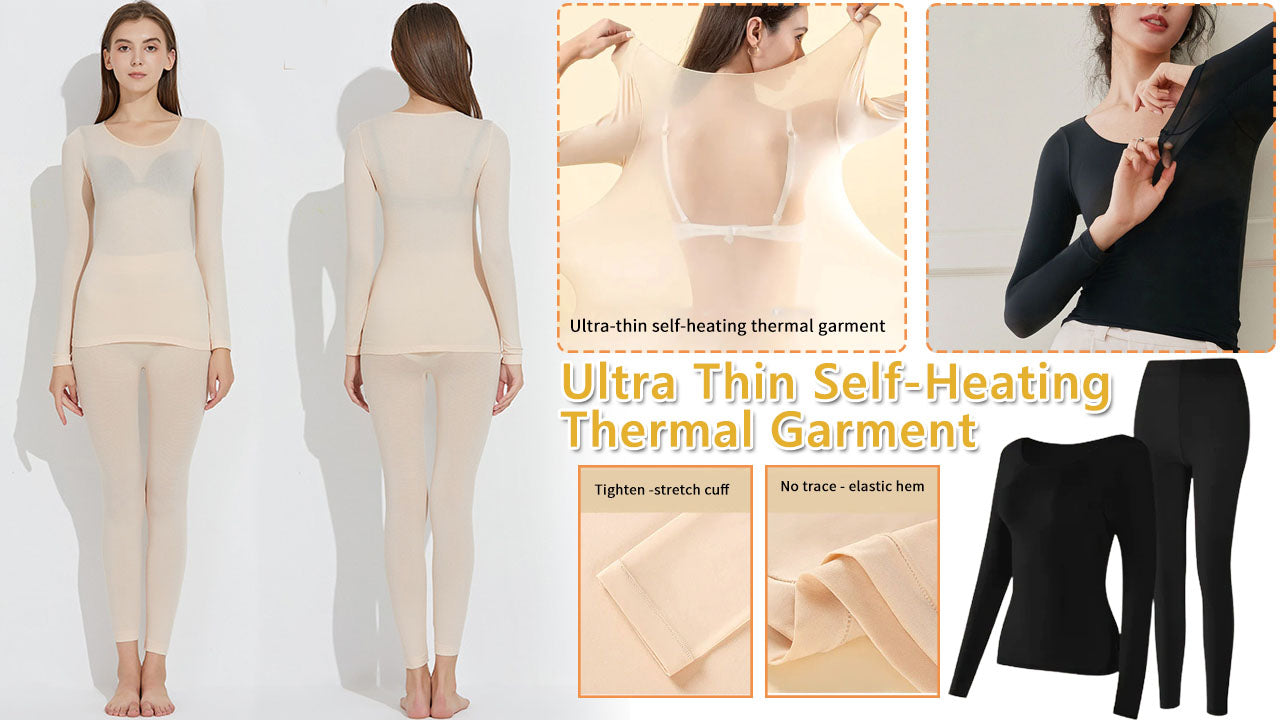 🔥 50% RABATT BLIXTREA! ✨ Ultratunna Självuppvärmande Termoplagg - Intelligent Temperaturreglering med Mjuk Bambusyta för Avslappnad Värme ❄️👕