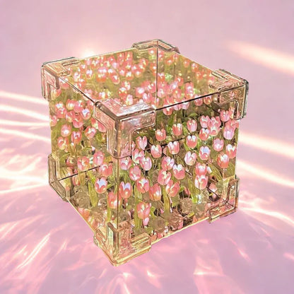 🎁Magic Cube DIY tulpan-spegellampa