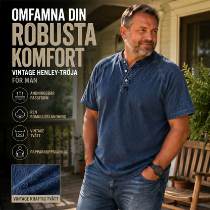 👕✨ Bomulls skjorta med bandkrage och raglanärmar