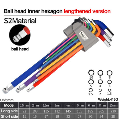 Toolant insexnyckel insexnyckel metrisk & SAE-sats