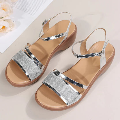 🔥Sista dagens kampanj 50% rabatt - 2024 New Women's Open Toe Wedge Orthopedic Sandals