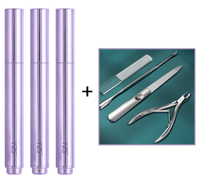 💅 KÖP 1 FÅ 1! ✨ 3-i-1 Nagelvårdspenna - Elektrisk Våtbörste, Buffert och Nagelrengöring med USB-laddning för Hemmamanikyr ✨🔧