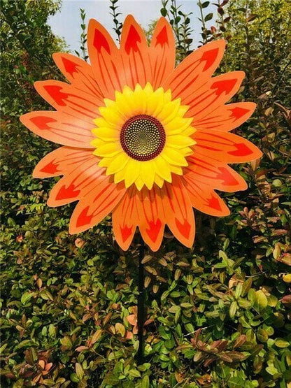 🎉 Färgglad solros-väderkvarn – för dekoration utomhus och på gården🌻