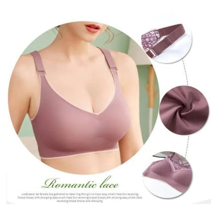 🦋 48% RABATT NU! 👙 Bygellös BH med Fjärilsbroderi – Is-silke Komfort & Lyft – Perfekt för Plus Size – Bär Hela Dagen 💕
