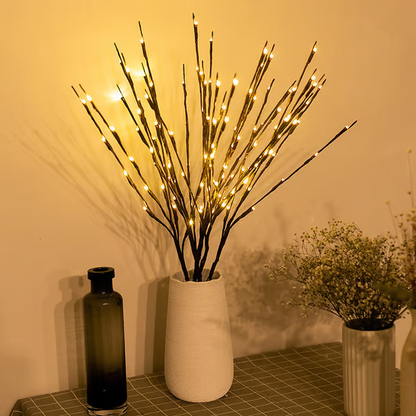 🎄Julkampanj 50 % rabatt🎄LED-ljusgirlander med pilkvistar, batteridrivna kvistljus