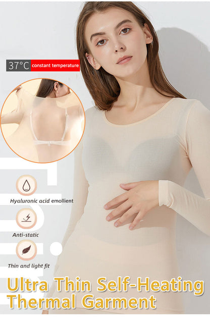 🔥 50% RABATT BLIXTREA! ✨ Ultratunna Självuppvärmande Termoplagg - Intelligent Temperaturreglering med Mjuk Bambusyta för Avslappnad Värme ❄️👕