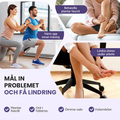 Bärbar Dubbelrad Fotmassagerulle