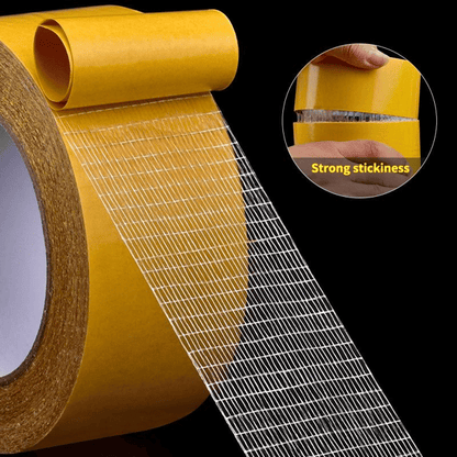 🎁2024 nyårsförsäljning🎁 49% OFF🔥Starkt självhäftande dubbelsidig gasväv Fiber Mesh Tape