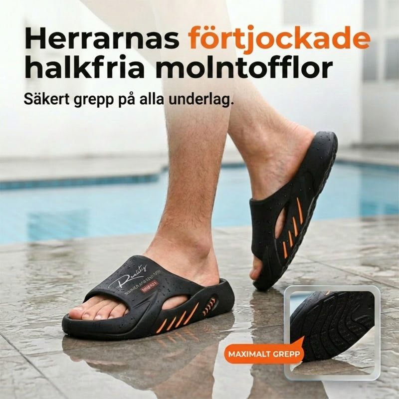 ☁️ 60 % RABATT NU! 👟 Halksäkra Tjocksulade Cloud Tofflor för Män – Memoryskumdämpning, Fotvalvsstöd & Bekväm Påtagning ✨