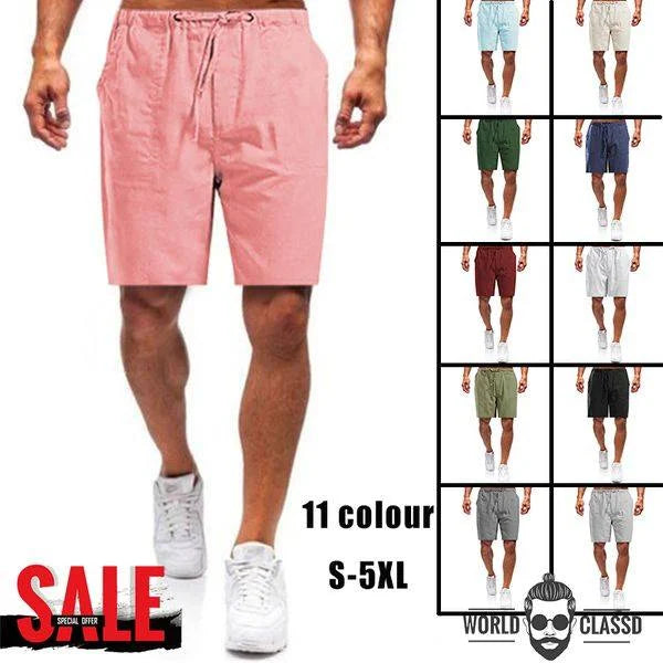 (🎁2024 nyårsrea🎁)Lösa casual shorts i linne för män