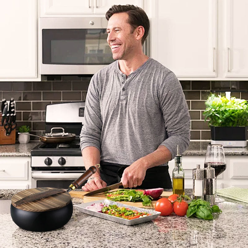 🔥Rea med 50% rabatt🔥Obelagd tjock järnpanna