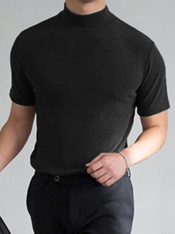 🎁2024 nyår Hot Sale🎁Hög hals Slim Fit T-shirt för män-BUY 3 FÅ GRATIS FRAKT