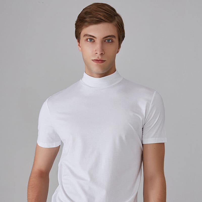 🎁2024 nyår Hot Sale🎁Hög hals Slim Fit T-shirt för män-BUY 3 FÅ GRATIS FRAKT