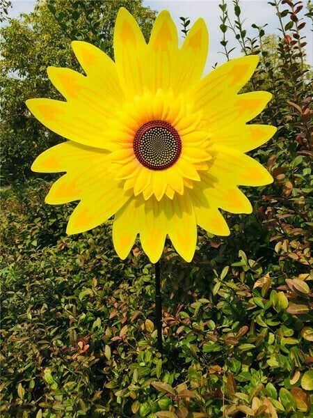 🎉 Färgglad solros-väderkvarn – för dekoration utomhus och på gården🌻