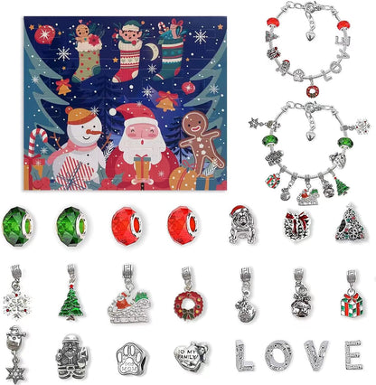 Hot Sale 49% RABATT Den bästa presenten till barn Gör-det-själv-jul-adventskalenderarmbandsset