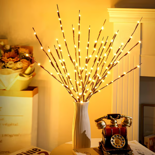 🎄Julkampanj 50 % rabatt🎄LED-ljusgirlander med pilkvistar, batteridrivna kvistljus