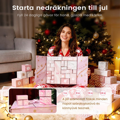 🎁 24 dagar med överraskningar — Rosa marmoradventkalender 2025