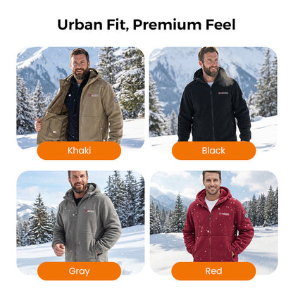 🎁2026 Nyheter 56% RABATT💥2026 Uppgraderad Unisex Hooded Casual Grafen Värmeisolerad Jacka (med innerfickor)