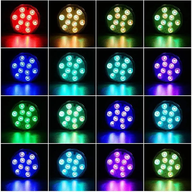LED dykbelysningssystem （10 lampor）Ultrastarka färgglada LED-lampor med olika lägen