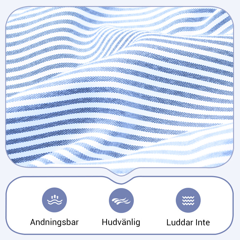 💗Sommarrea - 50% rabatt💗 Randig lång V-ringad skjortklänning för kvinnor