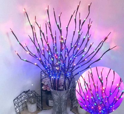 🎄Julkampanj 50 % rabatt🎄LED-ljusgirlander med pilkvistar, batteridrivna kvistljus