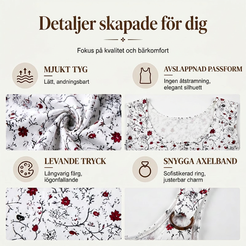 🌸 50% RABATT NU! ✨ Damtopp med Blomstertryck – Snygg V-ringning & Luftig Passform – Ett Sommarplagg Du Måste Ha 🌞