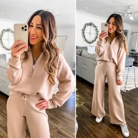 Mjukt och bekvämt 2-delat loungewear-set för kvinnor