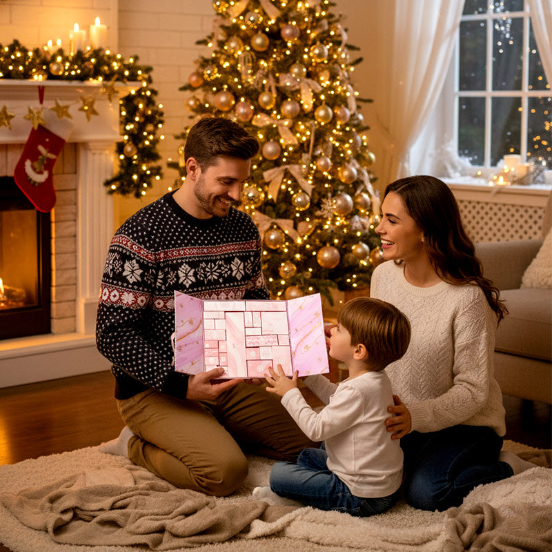 🎁 24 dagar med överraskningar — Rosa marmoradventkalender 2025