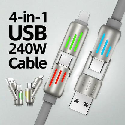 🔥Hot Sale🔥240W 4-i-1 USB C-kabel